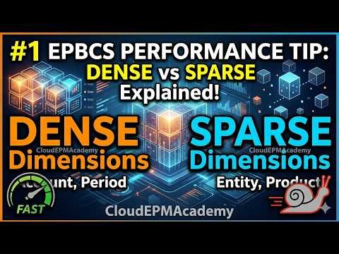 EPBCS Dense vs Sparse Dimensions Explained | Why It's the #1 Performance Factor in Oracle EPBCS