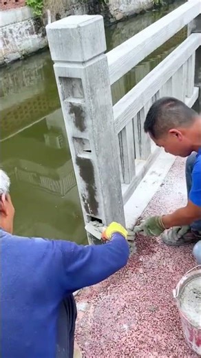 Repairing and Grouting a Concrete Bridge Railing