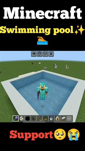 Minecraft easy swiming pool #minecraft #gaming #viral