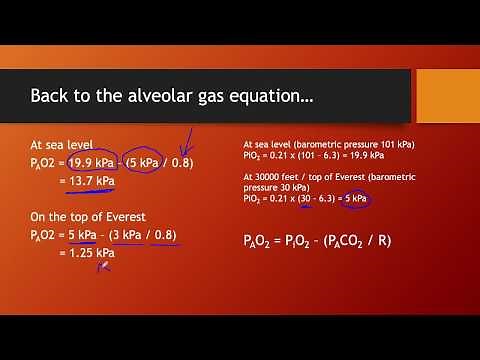 The alveolar gas equation - Primary FRCA Anaesthetics Revision