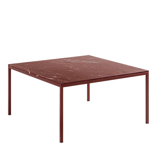 Table à manger carrée Origo en marbre Red Jasper