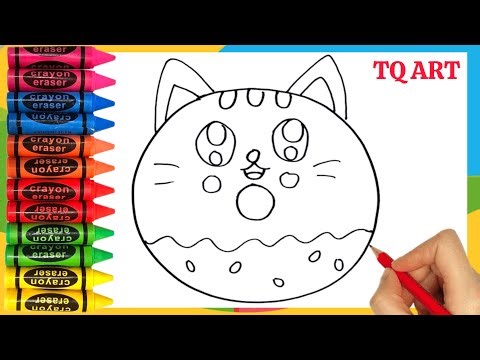 HOW TO DRAW A CUTE KITTEN DONUT SUPER EASY | Drawings For Kids