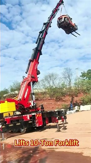 SK4300 Knuckle Boom Crane – Full Extension Boom Lifts 10 Ton Forklift !