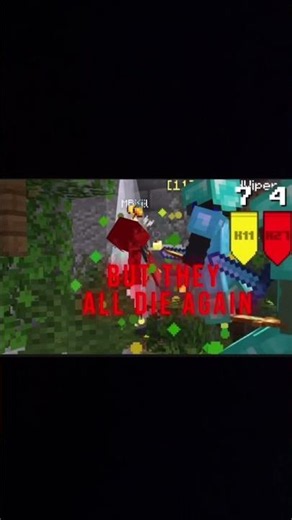 Craziest comeback in Minecraft hunger games! #youtubeshorts #sword4000 #hungergames