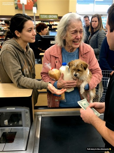 I paid for a struggling grandma at the grocery store—three days later, the clerk came to my door with her final request. I’m Lily, twenty-nine years old, a single mom of three, and most days my life feels like a balancing act that never quite steadies. Mornings begin before sunrise—missing shoes, forgotten homework, someone crying. Sometimes it’s the kids. Sometimes it’s me, locked in the bathroom where no one can see. Last Thursday was already falling apart before it even started. My oldest was