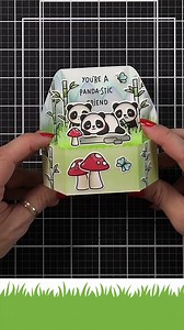 Check out this adorable Platform Pop-up by Mindy! It's Panda-stic! 🐼 #lawnfawn #platformpopup #interactivecards #pandas | Lawn Fawn