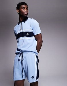 Alma De Ace logo knitted shorts in blue (part of a set) | ASOS