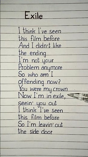 taylor swift exile lyrics