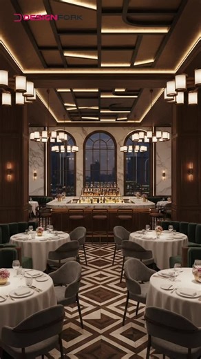 Design Fork on Instagram: "From concept to completion ✨ Design Fork delivers end-to-end restaurant and banquet interiors designed to impress guests and perform effortlessly. Let’s create a space people remember. 🌐 www.designfork.in #DesignFork #TurnkeyInteriors #RestaurantRenovation #BanquetDesign #HospitalityDesign #InteriorDesignIndia"