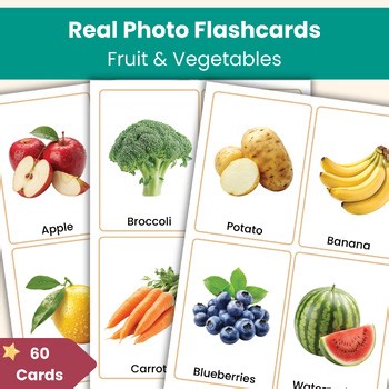 Fruit & Vegetables Flashcards | Real Photo Vocabulary Cards