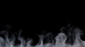 Smoke Gas Rising on isolated Black Background Loop