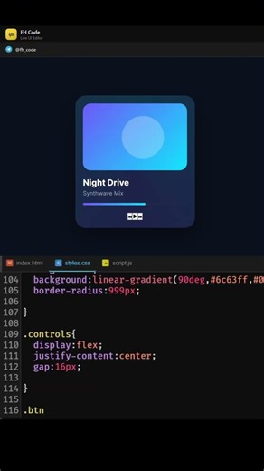 Создаем интересный UI-компонент за 30-секунд! #frontend #javascript #html #css #coding #programming