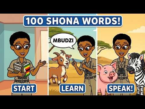 Learn Shona at Home | 100 Words Every Bilingual Family Needs - Animals, Family, Numbers