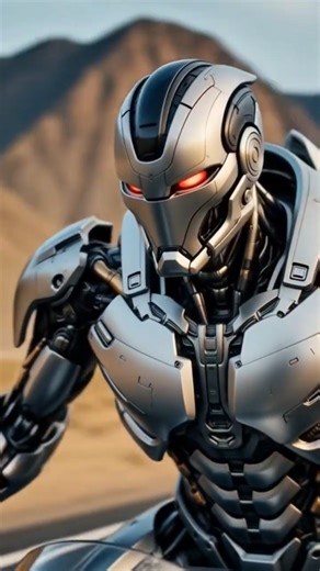 Mega Mech Super Android on a motorcycle. #aiart #transformers #midjourney