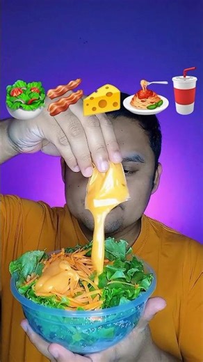 eating emoji 🥗🥓🧀🍝🥤 request part 209 #shorts #fyp