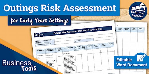 Outings Risk Assessment for Early Years Settings