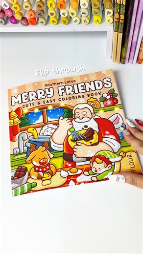 🎄 Merry Friends Flip Through! ✨ A peek inside this cozy Christmas coloring book, which is full of baking, decorating and cozy moments with Santa, family and elf! 🎅💫 🎁 Which Merry Friends page should I color next? Comment below! 👉 Available now on Amazon and Website. Grab your book here: https://southernlotus.com/en/product/merry-friends-coloring-book-176066490025353 #merryfriends #newrelease #coloringbook #southernlotus #southernlotuscoloringbook #adultcoloringbook | Southern Lotus Coloring