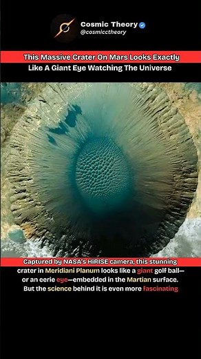 Mars Crater Looks Like A Giant Eye 👁️ Watching the Universe #shorts #viral #trending