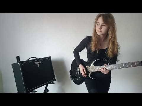 Ancestral (Guthrie Govan solo) - Steven Wilson. Cover. Алексия - 13 лет. Соло на электрогитаре