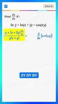 Log Differentiation Trick That Saves Full Marks | dy/dx Made Easy