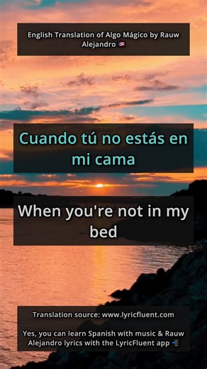English Translation of 🎶 Algo Mágico by Rauw Alejandro 🇵🇷 (source: LyricFluent app 📲) #learnspanishwithmusic #learnspanishthroughmusic #learnspanishwithsongs #learnspanish