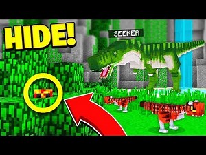 WORLDS BEST HIDER?... | JURASSIC WORLD HIDE & SEEK! - Minecraft Mods
