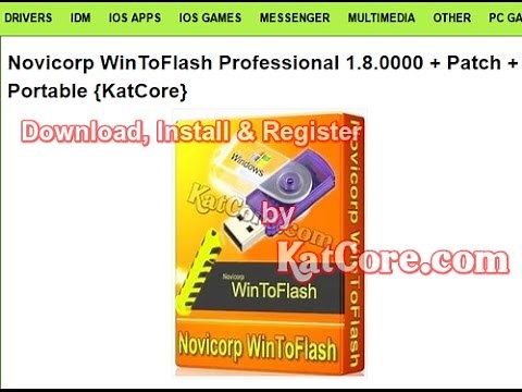 Novicorp WinToFlash Professional 1.8.0000 + Patch + Portable {May-2017}