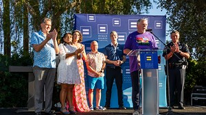 HRC Palm Springs holds garden party during Palm Springs Pride weekend
