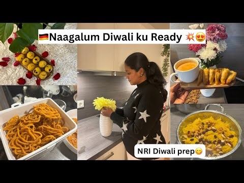 Naagalum Diwali ku ready💥🇩🇪|NRI life|calm evening with Boondhi laddu making😋|Tamil vlog
