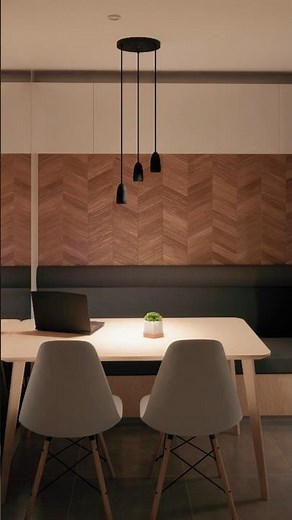 Smart Dining Design for Small Condos: Booth Seating with Overhead Storage! #condointerior