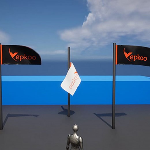 Flag making with UE5 cloth system. Wind effect with Clothing Simulation Interacter (Subtitle) | Community tutorial