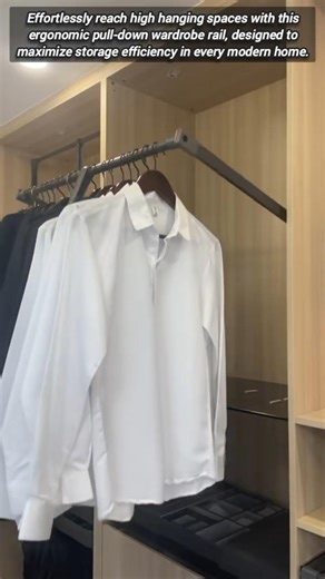 Space Saving Hydraulic Pull Down Wardrobe Rail For Closets