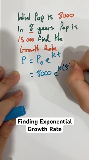 Finding the growth rate of a population #math #exponential #logarithm #algebra