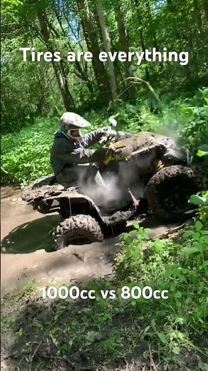 1000cc vs 800cc guess which one went first you might be surprised! #canam #atv #offroad #mud #sendit