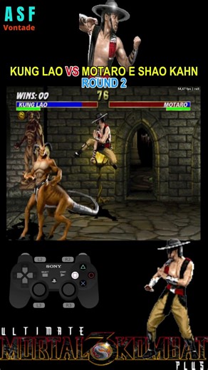 KUNG LAO VS MOTARO E SHAO KAHN ROUND 2 UMK3 PLUS #arcade #retrogames #umk3