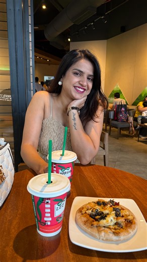 Harsha Khatri on Instagram: "Woke up and chose FUN today 🤩 No budgeting, no overthinking… just vibes 💃 Headed to Starbucks and got a flat 50% off on everything 🍰☕️ Americano, Ragi Flat Bread, and merch - why not?! 😋 Just scan the QR code, pay via Dineout, and enjoy! Plus, earn 10% Dinecash 💸 High-protein, low-calorie goodness too 🥗 Offer valid only on Jan 17th & 18th 📆 Book on Dineout and treat yourself! #foodiekhandani #starbucks #dineout #funvibes #50percentoff"