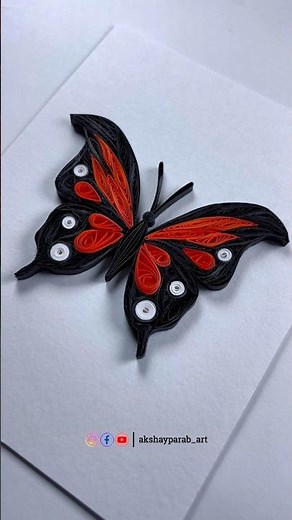 Beautiful Paper Quilling Butterfly 🦋 | Easy & Colorful #Quilling #Art #Tutorial #DIY #shorts
