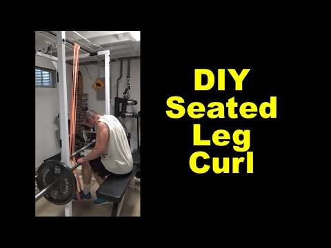 DIY Seated Leg Curl with Bands and a Bench