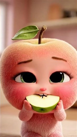 Cute Baby Fruits Eating Fruits 🍓🍌 | Funny Animated Fruit Cartoon for Kids & ASMR #shortsfeed #asmr
