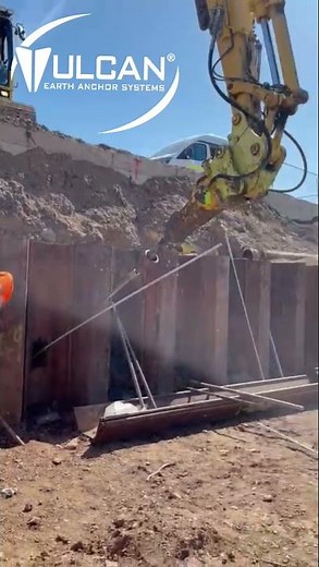Vulcan Earth Anchor Installation into Sheet Piling
