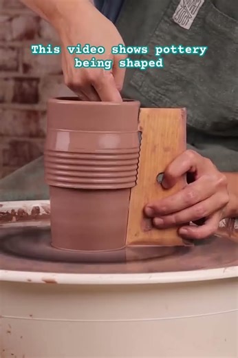 pottery shaping using ribs #pottery #ceramics #clay #potterywheel #potterylife #satisfying #artist