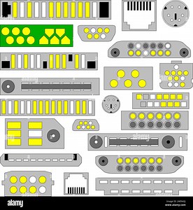 Vector video, audio and telephone connectors Stock Vector Image & Art - Alamy