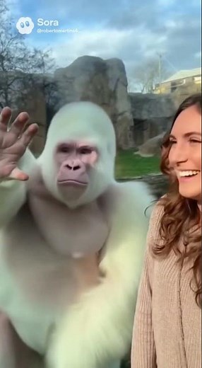 Gorilla Falls in Love With Woman… Until His Mate Shows Up!