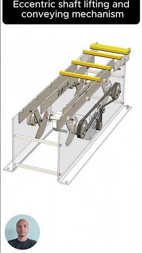 Eccentric Shaft lifting and conveying #mechanism #engineering #mechanical #solidworks #shorts