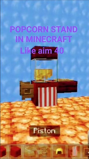 Popcorn stand in minecraft #minecraft #gaming