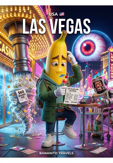Bananito arrived in las vegas , usa 🇺🇸, where are we going next ? #lasvegas #unitedstates #travel #usatoday
