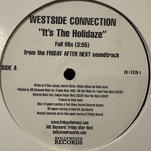 Westside Connection - It's The Holidaze (12'') (本物US Promo !!) (キレイ!!)