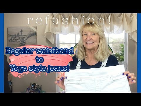 How to Put an Elastic Waistband on your Jeans! #refashion