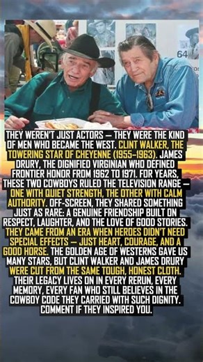 CLINT WALKER & JAMES DRURY — TOGETHER AGAIN ON THE TRAIL