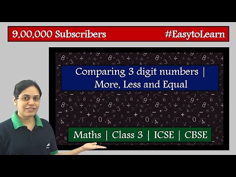 Comparing 3 digit numbers | More, Less and Equal | Class 3 | ICSE | CBSE